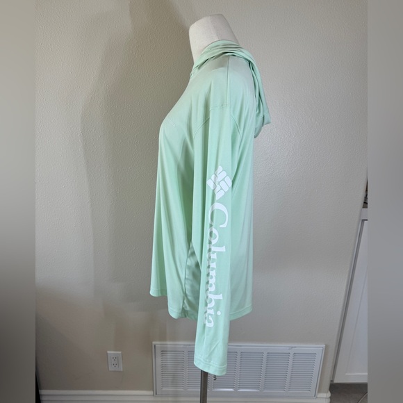Columbia Men's Rapid Creek Omni-Shade Hoodie, Light Mint Green, MEDIUM - Picture 8 of 11
